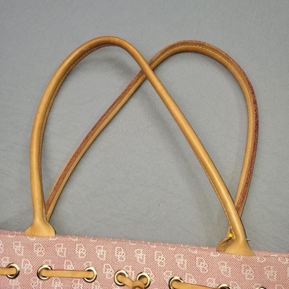 Dooney & Bourke Signature Tulip Tassel Tote DB Monogram Brown - Picture 8 of 8